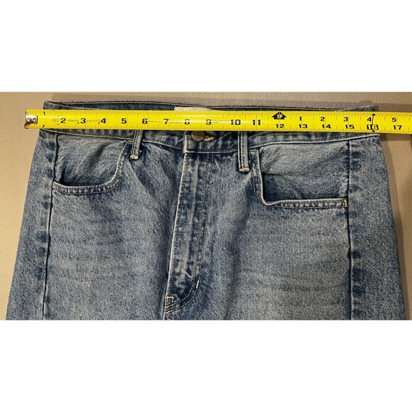 Just Black Barrel Jeans Wide Leg Twist Medium Denim Womens Size 31 - Picture 9 of 14